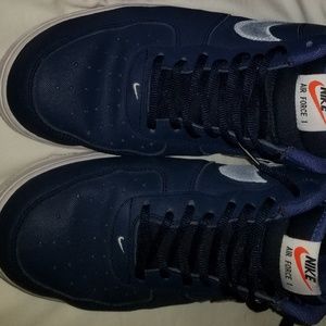 NIKE AIR FORCE ONE AF1 MEN SIZE 12 NAVY CANVAS
